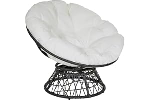 AZVFLY Coussin de Jardin, Coussin Fauteuil rotin, Fauteuil Jardin, Suspendu, Rond Coussin de Chaise, Coussins de siège pour l'intérieur/extérieur Coussins de siège Ronds Coussins de Jardin pour la Maison