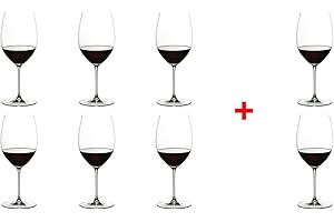 RIEDEL 7449/0 Veritas Numero 6 Acquisto 8 Cabernet/Merlot, Set di 8 bicchieri da vino rosso, cristallo
