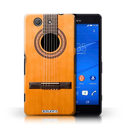 Preisvergleich Produktbild Gedruckt Schutzkoffer Schutzhüllen / Hülle für Sony Xperia Z3 Compact / Holz Akustische Muster / Gitarre Kollektion