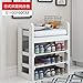 Produktbild Freizeitstuhl,DASENLIN Stuhl, klassische Massivholz multifunktionale Schuhbank, Holz umweltfreundliche und leicht zu reinigen Lagerung Schuhstuhl, Home Schuhregal Sofabank, C 50cm reinweiß
