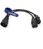 InLine Netzkabel 3m - Schutzkontakt Gewinkelt Auf C13 Stecker, Grau