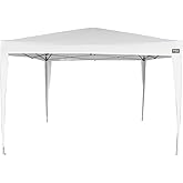 AKTIVE 62187 - Carpa Plegable 300x300x240/250 Blanco, Toldos Exterior terraza, terraza, Playa o Camping, Pérgolas de jardín, 