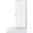 Sliding Bath Shower Glass Extending Screen Reversible Door Panel
