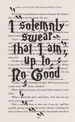 Art Print Harry Potter Marauders Map Print on Book Page from Philosopher's Stone