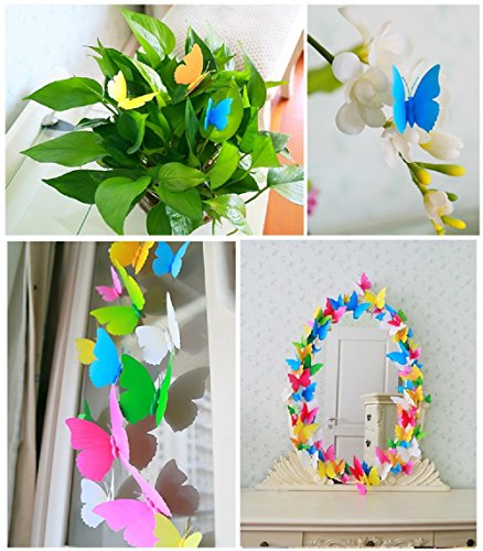 Butterme 12pcs Schöne 3D-Schmetterling Wandaufkleber Removable DIY Dekorationen Kunst-Dekor-Crafts-Wand-Aufkleber - 7