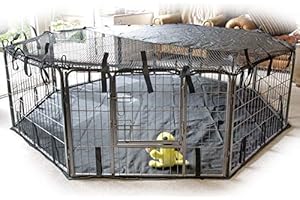 Speedwellstar Extra Large COVER for 8 Side Sun Shade Heavy Duty Pet Pen Play Dog Cage Crate Run Fitted Elastic - Cage NOT included - cover only (Extra Large Cover)