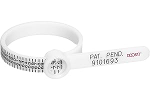 DOOSTI Ringmaßband/Ringgrößenmesser zum messen der Ringgröße - Mit Anleitung und Größentabelle für Ringe - Leicht den Fingerumfang und Ringmaß selber ermitteln