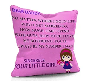 DreamVio Mirco Fabric Filled Cushion for World's Best Dad,Pyare Papa,Gifts for Daddy,Grandpa on Birthday's & Father's Day Color : Magenta Size : 12 x 12 inch Design 95