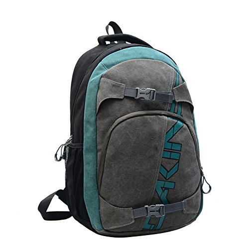 Preisvergleich Produktbild YAAGLE Canvas Schulrucksack Freizeit Gepäck doppelt Schultergurt Schultertasche Reisetasche Daypacks Sporttasche-grün