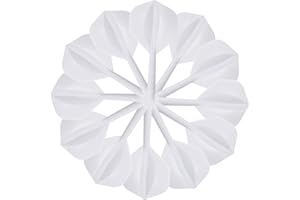 Goiern 12 sztuk lotek do darta z trzonkami, stabilne, 75 mm, tworzywo sztuczne, standardowe akcesoria do darta, gry 2BA (białe)