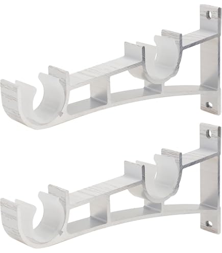 Sento 25/19mm Kit Tringle à Rideau Métal Classic Acier Inoxydable GRACJA 180 Cm - Fixation Murale