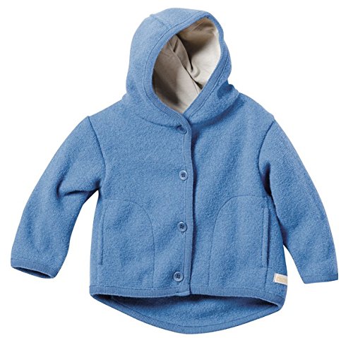 Disana Children's Coat in Organic Boiled Merino Wool blue 110/116 4-6y