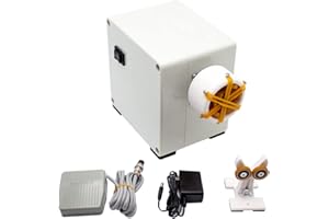 Toplionace Macchina per la Costruzione di Canne da Pesca AV 100-240V, Strumento Portatile Elettrico per Canne da Pesca Fai-da-te, Regolabile a 0-66 Giri/min (con Interruttore a Pedale)