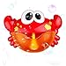 Price comparison product image Rolytoy VraiJouet Bath Toys, Crab Bubble Machine with Music Automatic Spout Bath Bubble Maker for Kids Shower