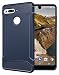 Produktbild TUDIA [TAMM] Kohlefaser TPU Schutzhülle Ultra Slim Hülle für Essential Phone (Navy Blau)
