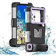 ShellBox Case Diving Case 2nd Gen Compatible with iPhone/Samsung Galaxy Series, Universal Phones 4.9-6.9 Inch,Snorkeling 15m/50ft Full Body Heavy Duty Protector,Black-Purple