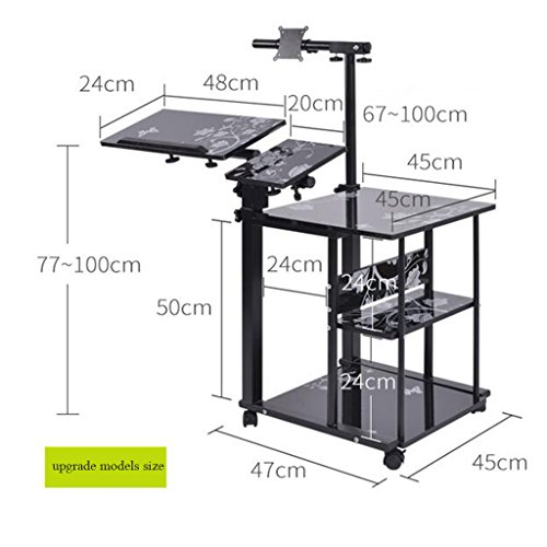ERRU – Laptop-Tisch Laptop-Tabellen-Höhe justierbar / Familien-Ausgaben Laptop-Standplatz / Bedside Kleine Buch-Tabelle / OverBed Sofa-Laptop-Tabelle (3 Farben) Notebook-Computertische ( farbe : B , größe : 2 ) - 2