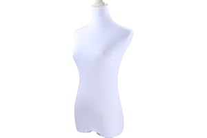 NAVAdeal White Superb Lycra Fabric Cover, Perfect For Dress Form Mannequin Dummy (Mannequin Not Included)