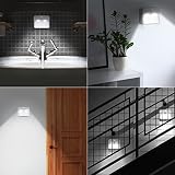 Brandson – LED Nachtlicht mit Bewegungsmelder und Helligkeitssensor (Dämmungssensor) | Batteriebetriebene Drahtlose Nachtleuchte / Nachtlampe mit Batterie (flexibel Einsetzbar) | inkl. Magnethalterung + Wandhalterung-Vorrichtung | Energieklasse A+ - 4