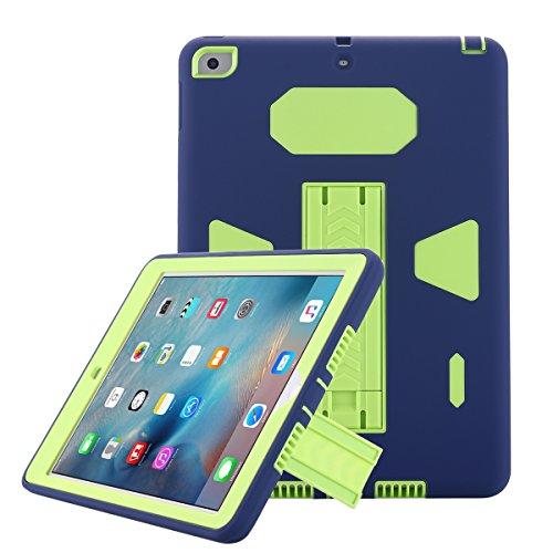 New iPad 2017 9.7 inch Hülle, Snewill Hybride Stoßfest Verteidiger Rüstung Hohe Auswirkung Ganzkörper-Schutz Eingebauter Kickstand Sache Hülle Gehäuse für Apple New iPad 2017 9.7 inch- Navy Blue