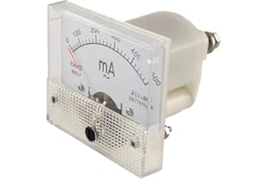 WITTKOWARE Analog-Einbaumessinstrument mit Zeiger, 64x56mm, Amperemeter für Wechselstrom, Messbereich 0 bis 200 mA/AC
