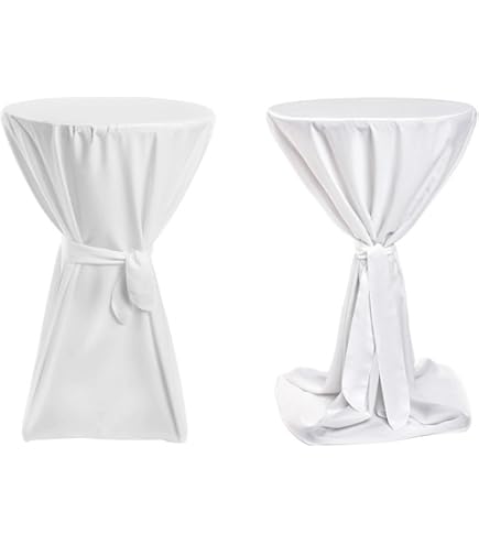 Gastro Uzal Statafelhoes Deluxe Tafelhoes Stretchhoes Hoes Biertafelhoes Biertafelhoes Biertent garnituur voor Bruiloft Event wit 70 rond cm, A3-0EDT-HL8G, 70 x 110 cm