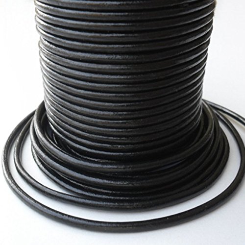 AURORIS - 5m Lederband rund - Ø 5mm - schwarz