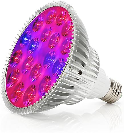 XJLED E27 36W LED Plant Grow Lights Bulb for Hydroponic Garden Greenhouse Indoor Plants Seedlings - 4 blue &amp; 14 red