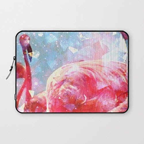 Longdong 13 Inches Electric Flamingo Computer Case Bag Slim Waterproof Neoprene Laptop Sleeve for MacBook Pro / Laptops / Notebook