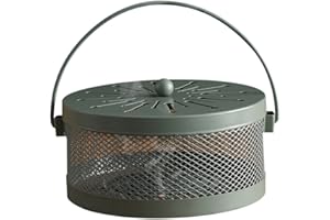 LICHENGTAI Porta Bobina, Supporto a Spirale per Porta Zampirone Metallo per Zanzare, Supporti per Zanzare con Coperchio, Porta Incenso Portatile per Casa, Soggiorno, Patio, Esterno