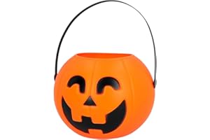 Boland 74593 - Secchio per zucca per Halloween con luce e suono, sacchetto di plastica, decorazione di Halloween, accessori per costumi
