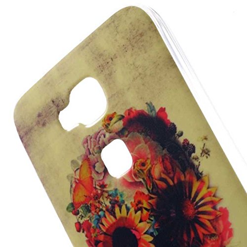 Coque2mobile          Carcasa TPU Silicona para Huawei Ascend G8  de calavera
