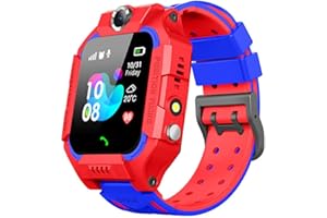 GOKALE Kids Smart Watch for Boys Girls Touch Screen Smartwatch LBS Tracker for Kids Camera Games Phone SOS Alarm Clock Video Music Calculator toys for 3-16 Years Old Children Christmas Birthday Gifts Red