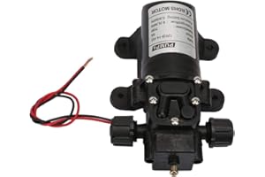DIOCHE Bomba Eléctrica de Alta Presión, DC 12V 70W 6L/Min Bomba de Agua Autocebante Bomba de Diafragma de Baja Corriente de Rosca Lateral de Plástico para RV Camper Marine Boat