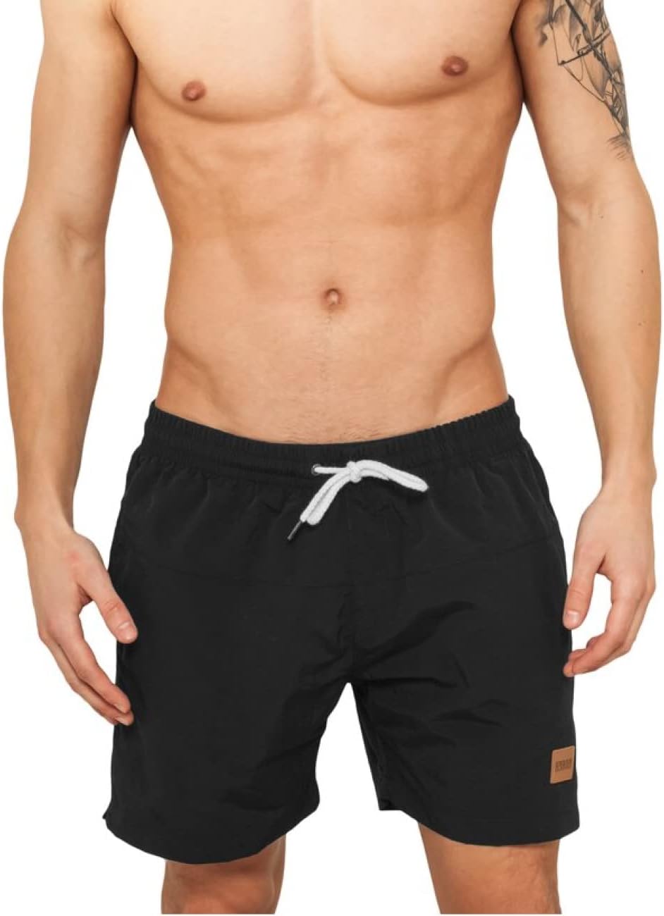 Urban Classics Block Swim Shorts Hombre Bañador Negro
