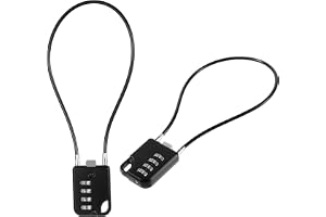 2 stycken kabellås, kombinationslås, 30 cm vajer kombinationslås, kabellås, kombinationslås, hänglås, rulllås, trådlås för resväskor, ryggsäckar, lådor, skåp, motorcykelhjälmar