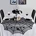 Produktbild N&T NIETING 102 cm rund schwarz Spitze Spider Web Mitteldecke Tuch, Schwarz Spider Web Mitteldecke Tischdecke Weihnachten, Halloween, Abendessen Scary Movie Nights