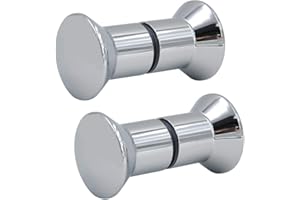 FOCCTS 2 sztuki gałek do drzwi prysznicowych ze stopu aluminium, uchwyt do drzwi prysznicowych/wanny, chromowane wykończenie