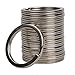 Produktbild Key Ring Silvery Iron 1.2 To 3.5mm for Split Flat Car Bag Tags Home Craft Projects Making and Buckle Attachment with Chains Organization or Use as a Men Women Business Gift 11 Sizes 2.0mm * 30mm KD62