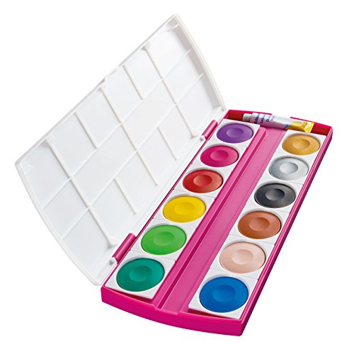 Pelikan Deckfarbkasten Prinzessin mit 12 Farben und 1 Tube deckweiß, pink [Special Edition] - 2