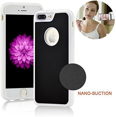 iPhone 7 Plus Case, Disamhui Hands Free Anti-gravity Nano Magical Suction Sticky Selfie Phone Cover Case Protective Hard Case for Apple iPhone 7 Plus (5.5 inch)(White)