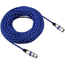 Câbles XLR mâle vers femelle 1 / 1,8 / 3 / 5 / 10 / 15 / 20 m Câble micro Mini XLR 3 broches Câble audio XLR / Micro équilibré pour amplificateurs, microphones et mixeurs 20m