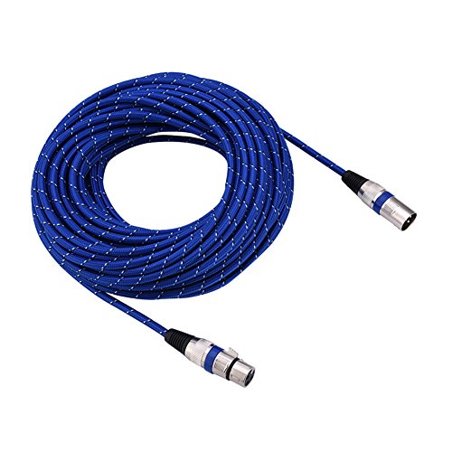 Câbles XLR mâle vers femelle 1 / 1,8 / 3 / 5 / 10 / 15 / 20 m Câble micro Mini XLR 3 broches Câble audio XLR / Micro équilibré pour amplificateurs, microphones et mixeurs 20m