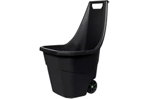 VAM CARRO JARDIN MULTIUSOS LOAD&GO 55L NEGRO MADERA 4 RUEDAS