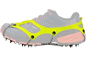 Nortec Crampones Fast para Fast Hiking y Trail Running Carrera de Invierno sobre Hielo y Nieve, Micro Crampones para Zapatos ultraligeros con Funda