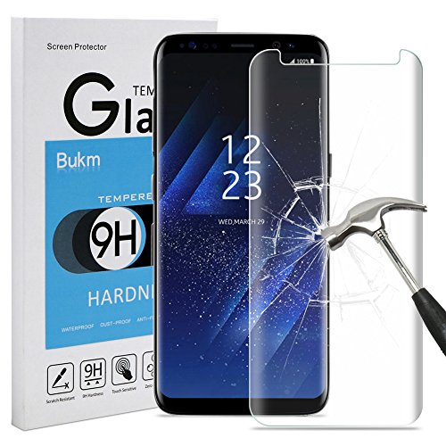 Acheter France Samsung Galaxy S8 Protecteur D'écran, Bukm Protecteur d'écran en verre trempé [Sans bulle] [Anti-empreinte digitale] [HD Ultra] Couvercle d'écran pour Samsung Galaxy S8