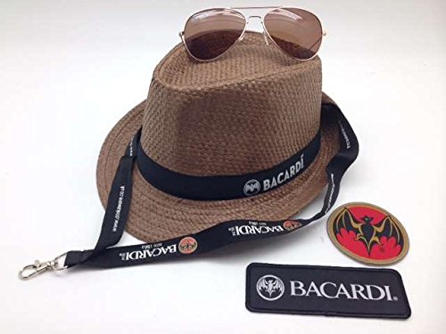 Preisvergleich Produktbild BACARDI SUMMER SET XXL Hut+Pilotenbrille+Schlüsselband+2 Aufnäher