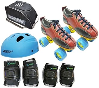 Jaspo Hail Stone Intact Shoe Skate combo (shoe skates+ helmet+knee+elbow+bag) (For age group 9-10 years)