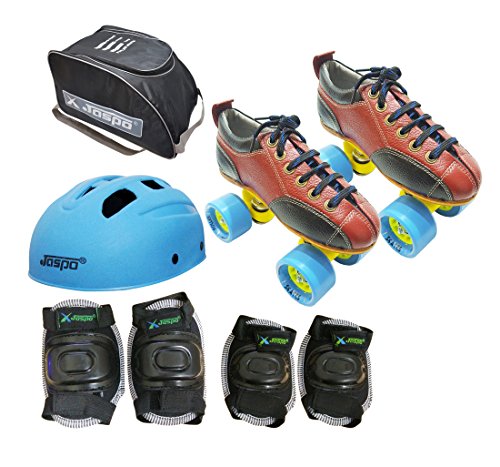 Jaspo Hail Stone Intact Shoe Skate combo (shoe skates+ helmet+knee+elbow+bag) (For age group 9-10 years)