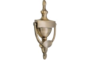 Infinity Decor Victorian Style 8” Solid Brass Urn Door Knocker in Antique Brass Finish – Premium Quality Hand Door Knocker for Entrance Front Door Furniture